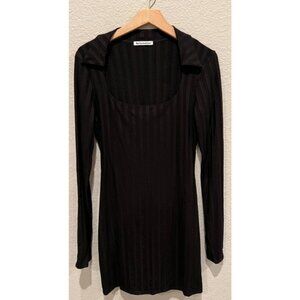 Reformation Vittoria Rib Long Sleeve Knit Dress (L)